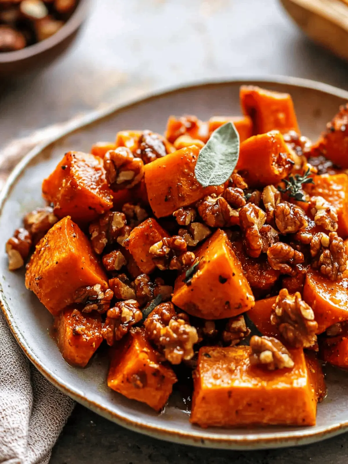 Roasted Butternut Squash with Candied Walnuts Magic 5 Roasted Butternut Squash with Candied Walnuts