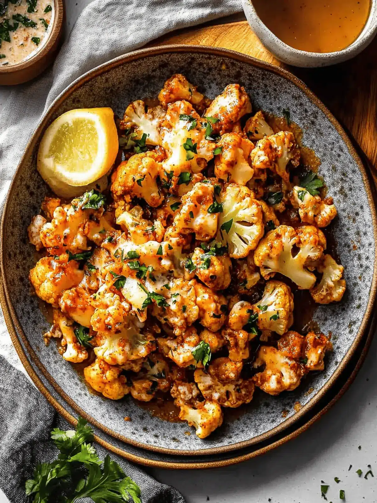 Savory Moroccan Cauliflower with Tahini-Honey in 5 Easy Steps 5 Moroccan Cauliflower with Tahini-Honey