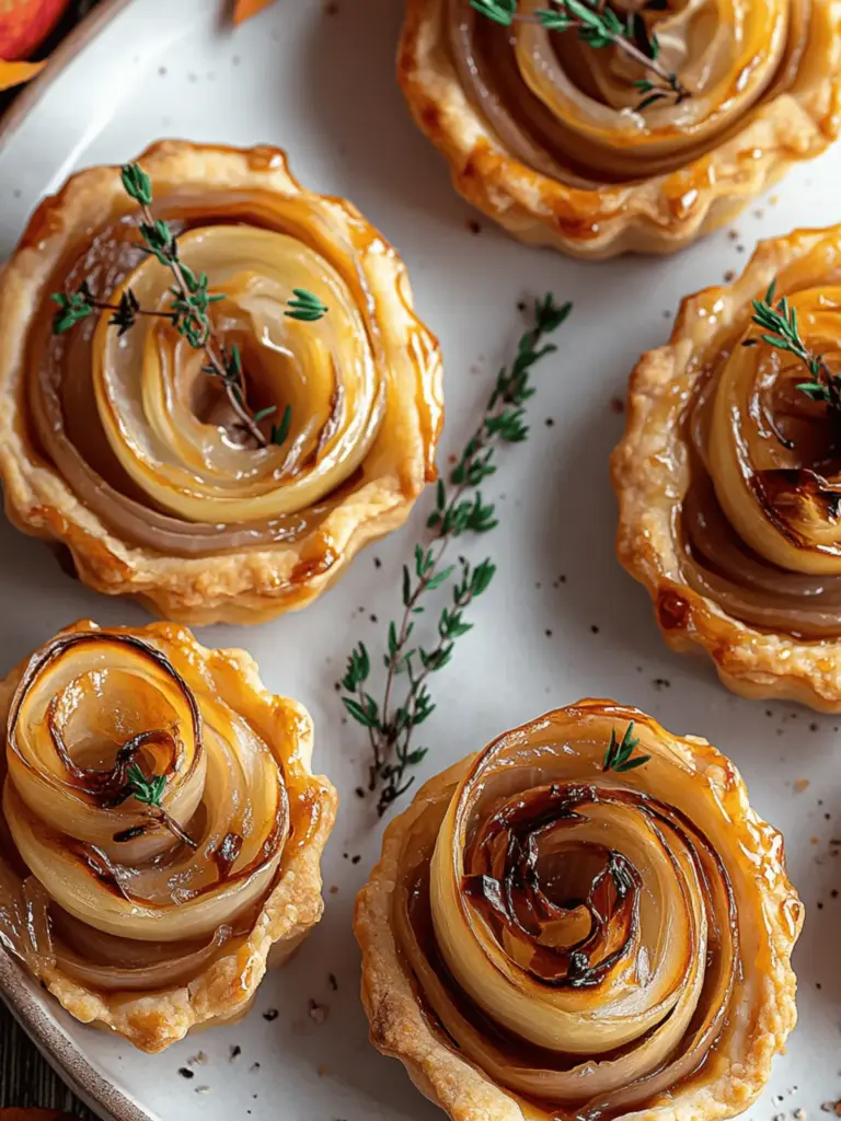 Caramelized Onion and Apple Tartlets