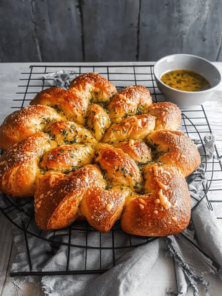 Cheesy Garlic Butter and Herb Star Bread