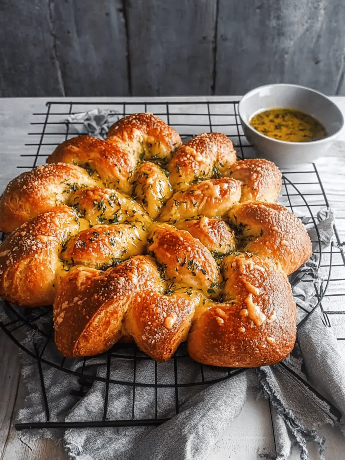 Cheesy Garlic Butter and Herb Star Bread