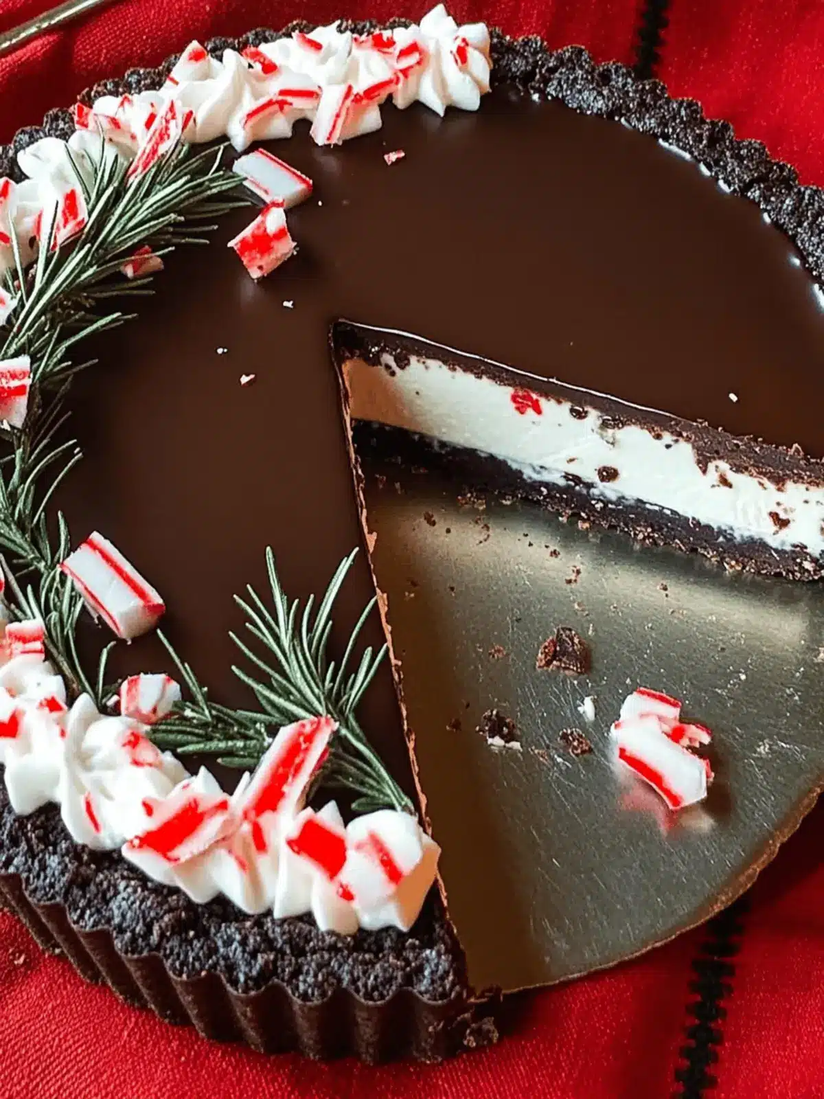 Dark Chocolate Peppermint Mousse Tart