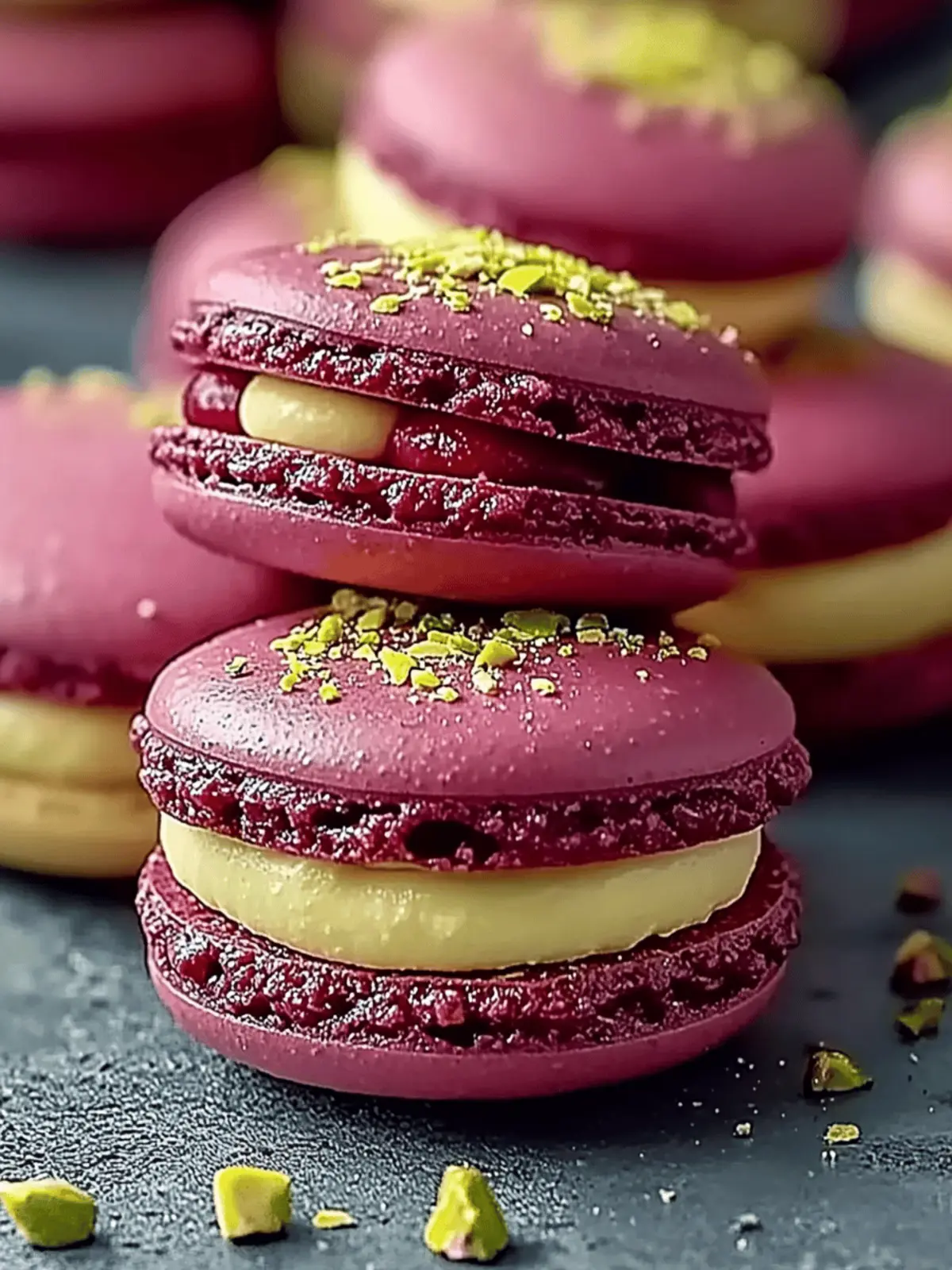Luxurious Raspberry Pistachio Macarons for Elegant Treats 5 Luxurious Raspberry Pistachio Macarons