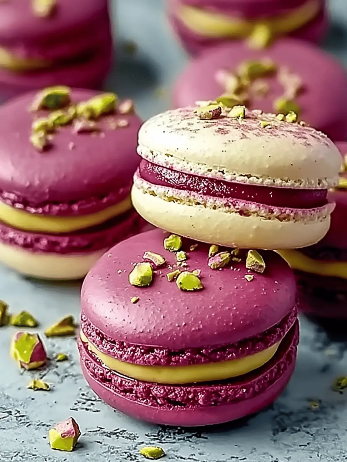 Luxurious Raspberry Pistachio Macarons for Elegant Treats 2 Luxurious Raspberry Pistachio Macarons