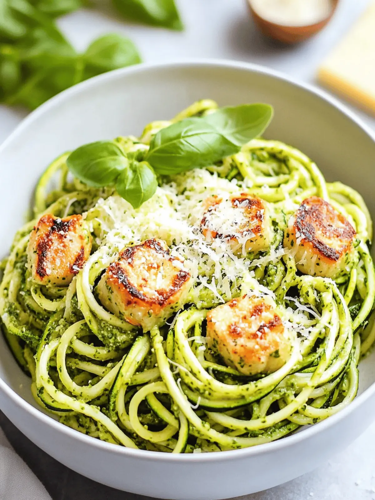 Summer Pesto Zucchini Noodles Pasta Recipe