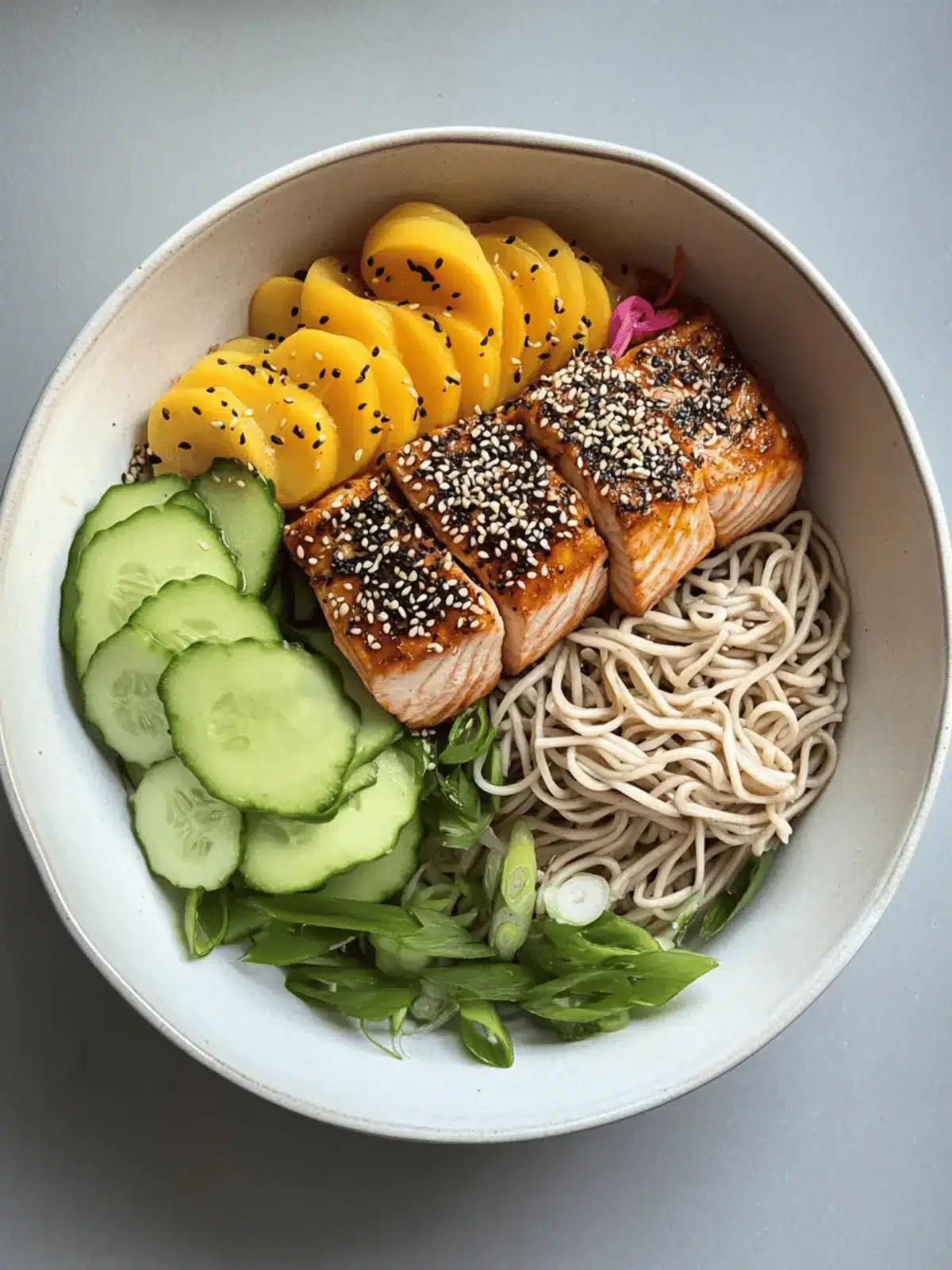 Miso Sesame Scottish Salmon Noodle Bowl