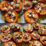 Roasted Sweet Potato Rounds with Honey & Feta