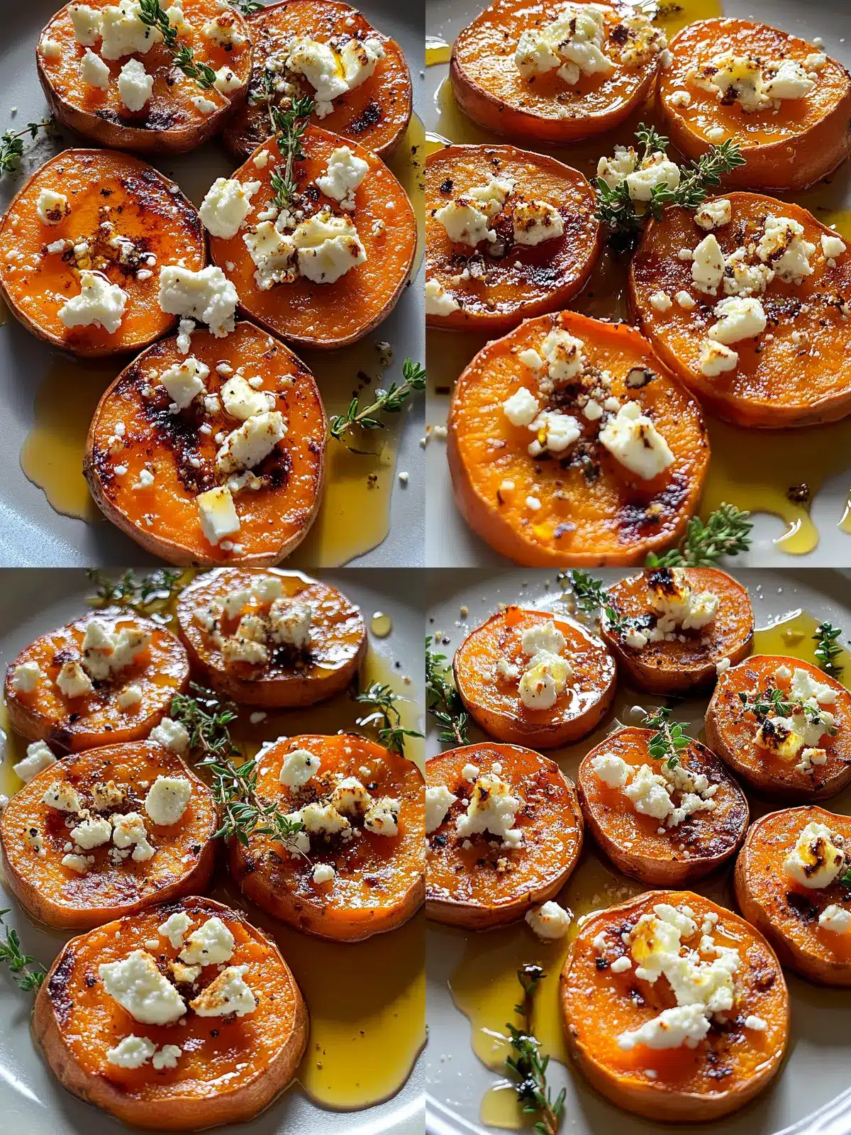 Roasted Sweet Potato Rounds with Honey & Feta Bliss 5 Roasted Sweet Potato Rounds with Honey & Feta