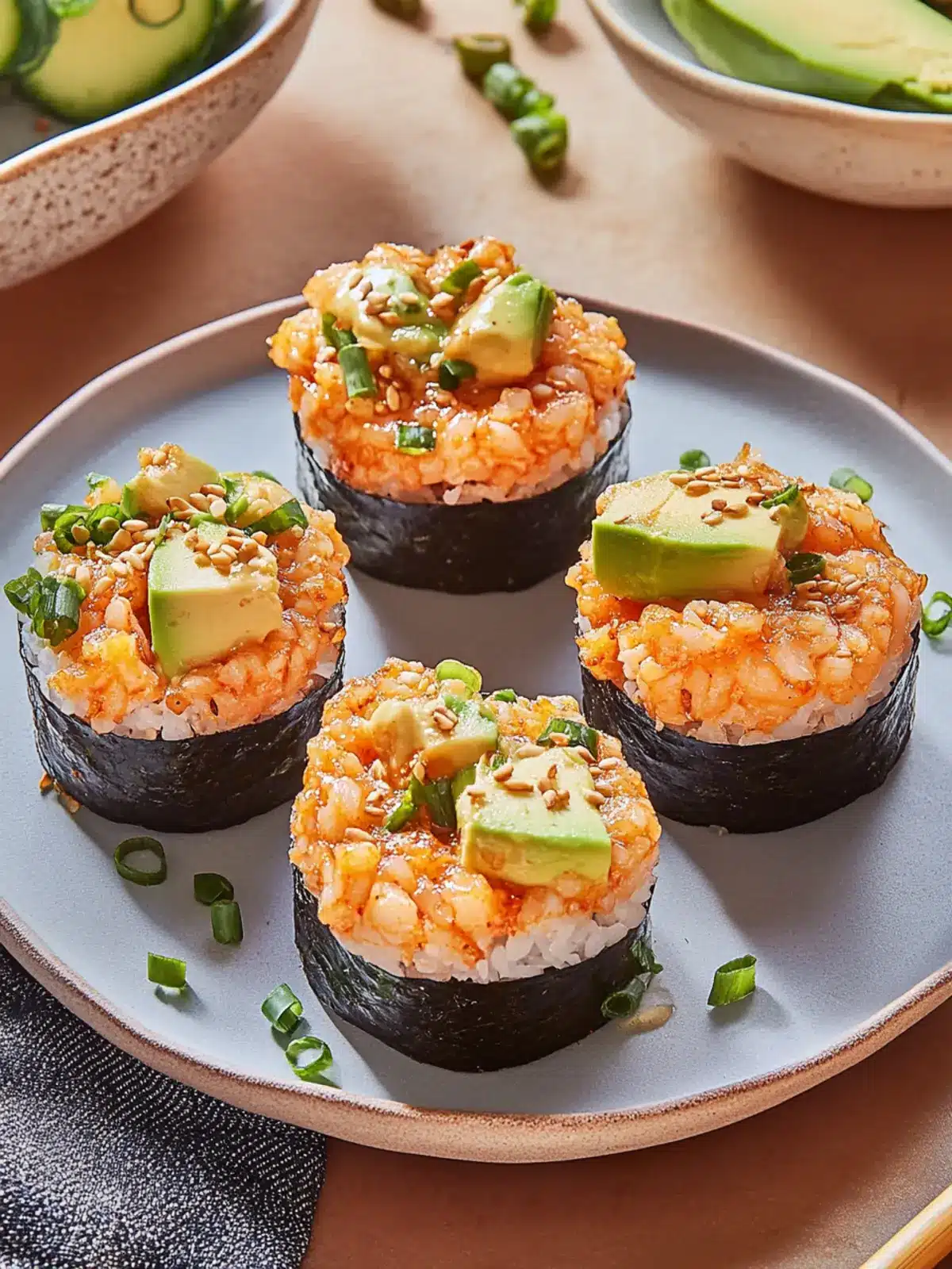Spicy California Roll Baked Sushi Cups