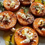 Roasted Sweet Potato Rounds with Honey & Feta Bliss 6 Roasted Sweet Potato Rounds with Honey & Feta