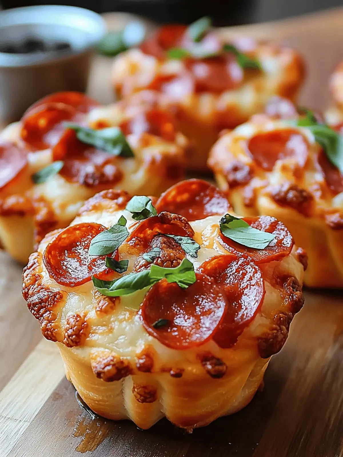 Mini Deep Dish Crescent Roll Pizzas