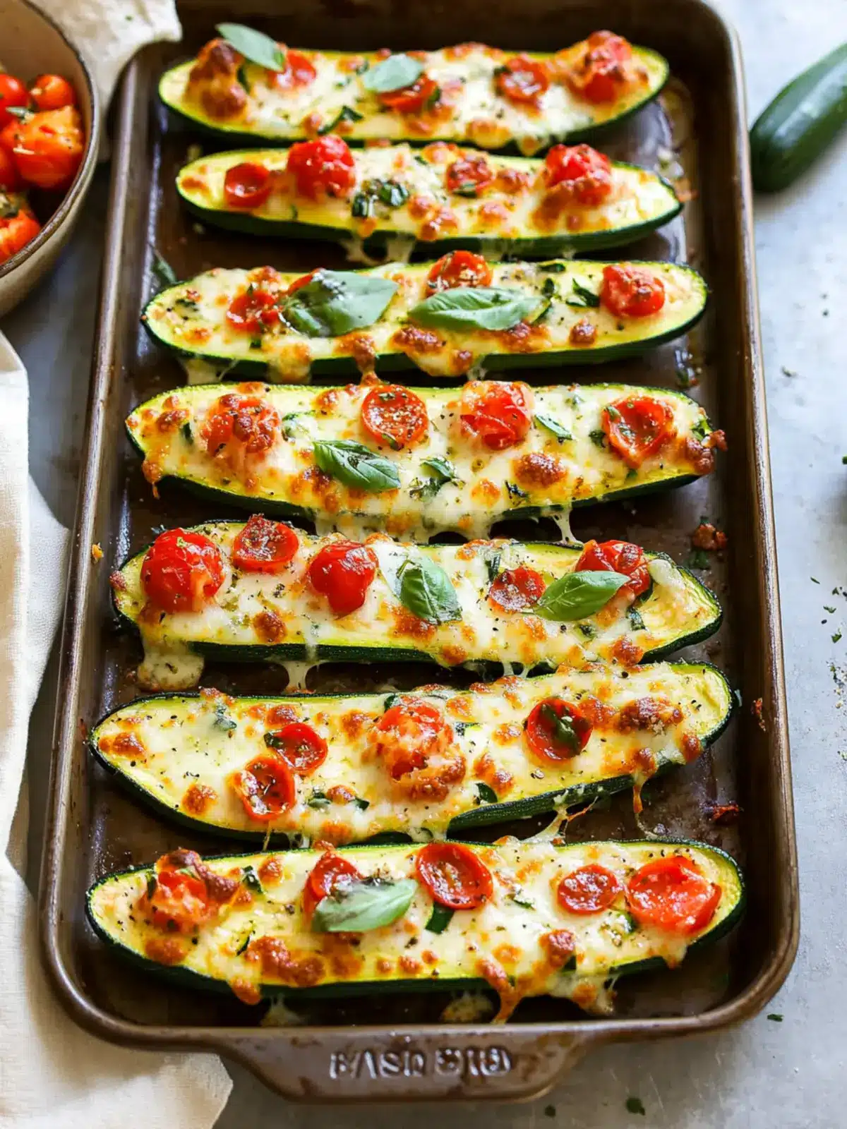Zucchini Pizza Boats