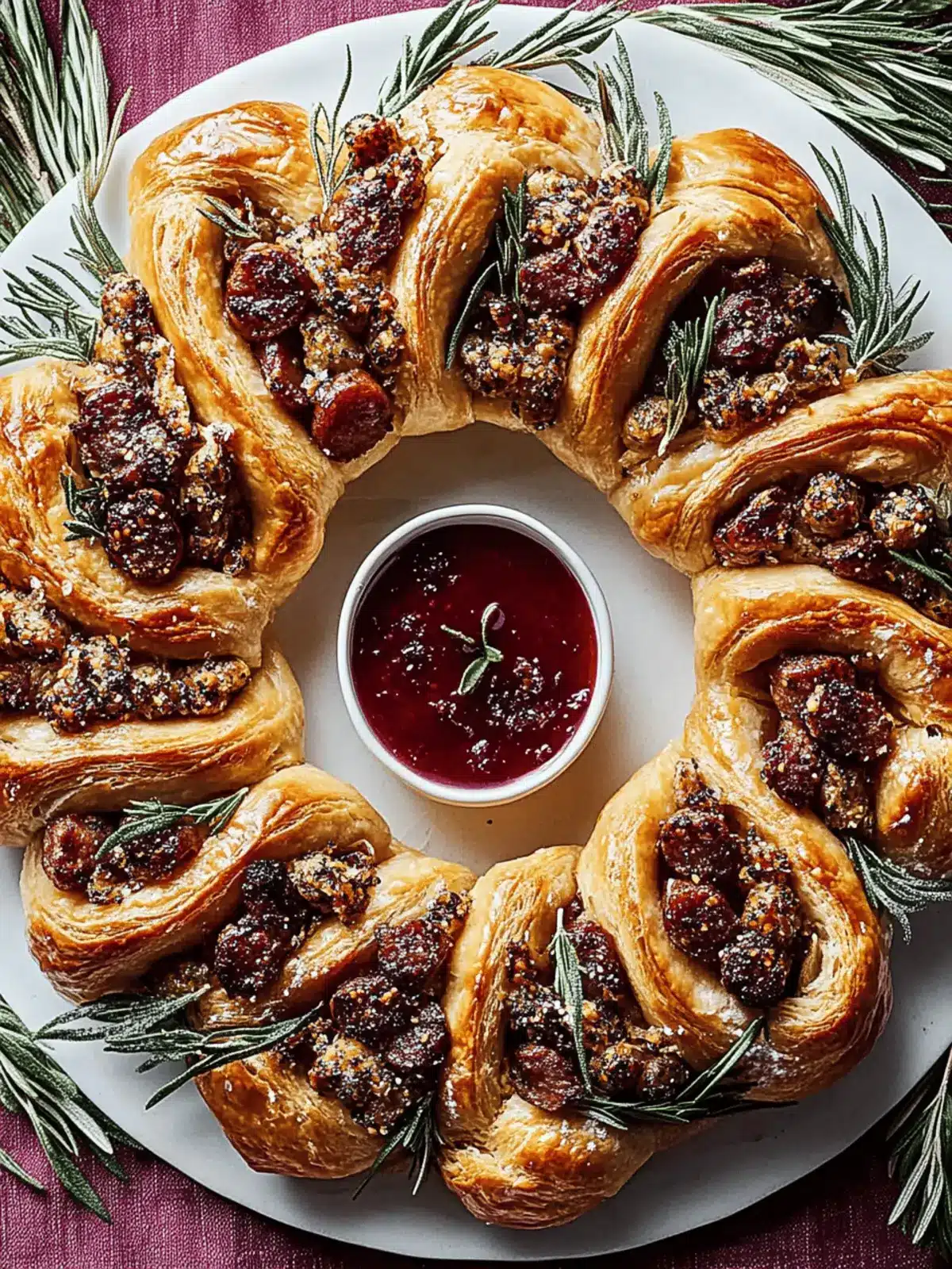 Festive Sausage Roll Wreath That Steals the Show! 3 Sausage Roll Wreath
