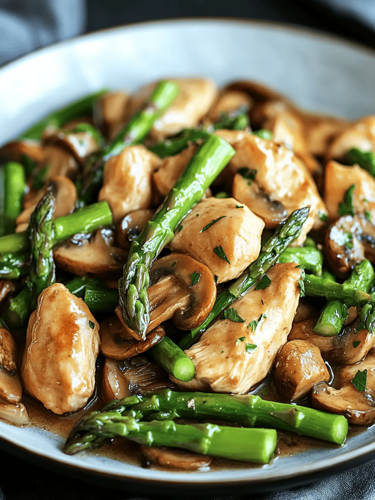 Chicken, Asparagus, and Mushroom Skillet Recipe