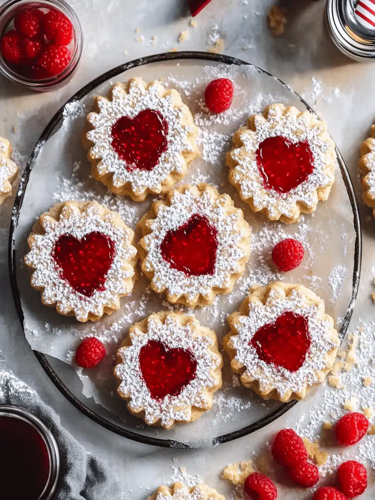 Raspberry Linzer Cookies