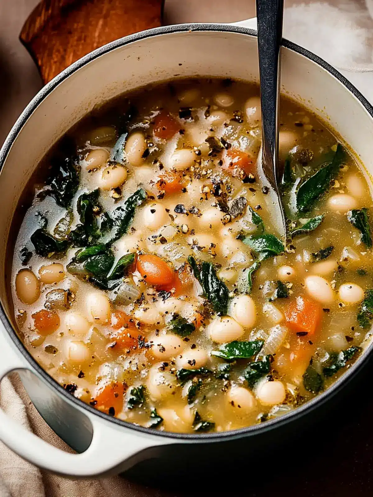 Hearty Tuscan White Bean Soup