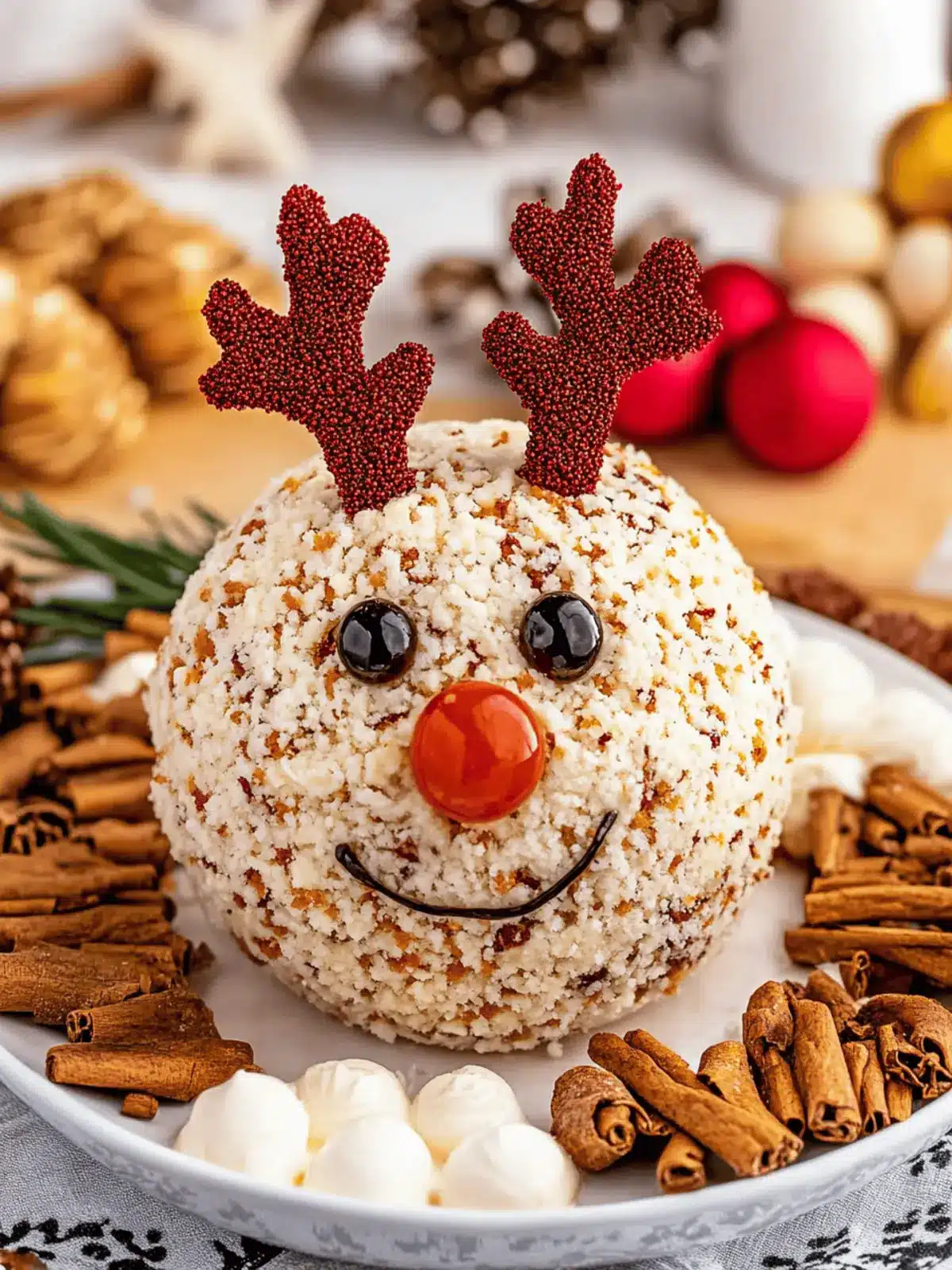 Festive Reindeer Cheese Ball: Easy Holiday Delight to Share 2 Reindeer Cheese Ball