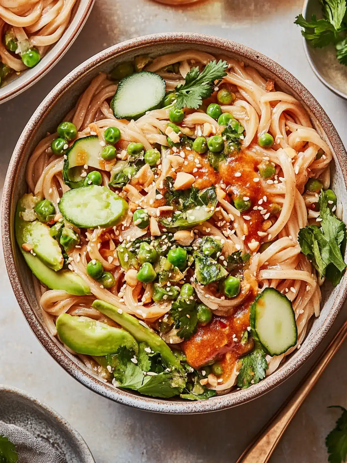 Udon Noodle Bowls with Special Sauce