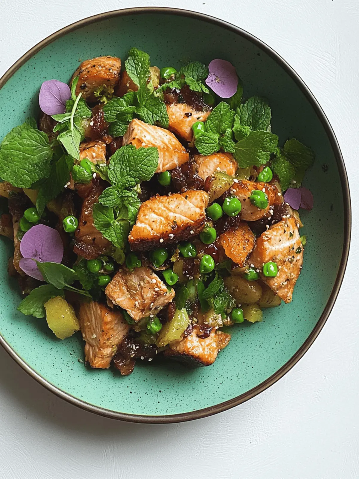 Chili Crisp Salmon Panzanella: A Spicy Summer Delight! 2 Chili Crisp Salmon Panzanella