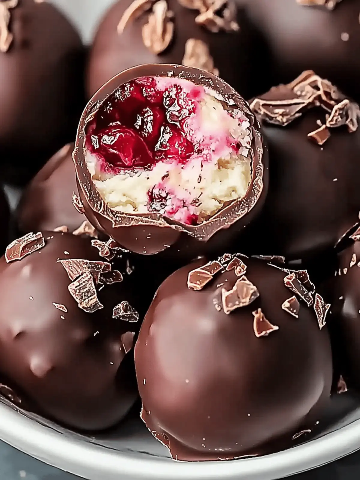 Chocolate Cherry Cheesecake Truffles Recipe | Indulge Easy! 2 Chocolate Cherry Cheesecake Truffles Recipe | Easy Dessert Ideas
