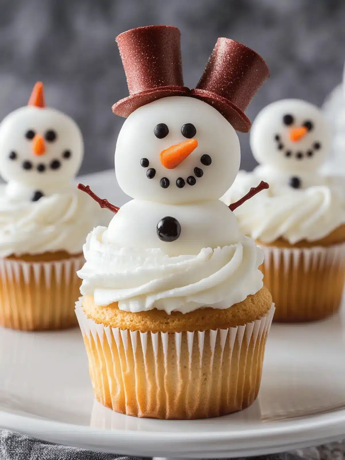 Snowman Cupcakes