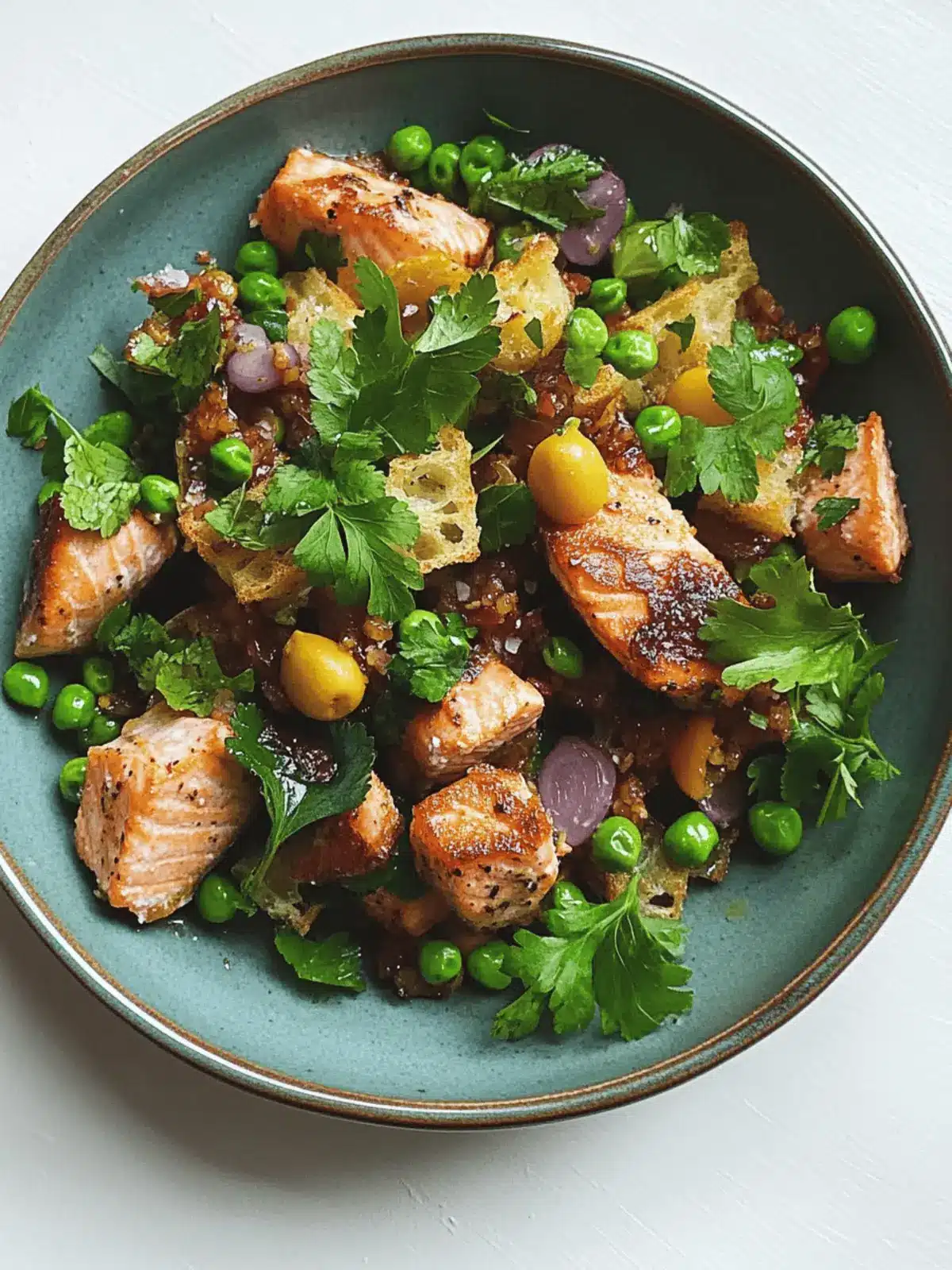 Chili Crisp Salmon Panzanella: A Spicy Summer Delight! 3 Chili Crisp Salmon Panzanella