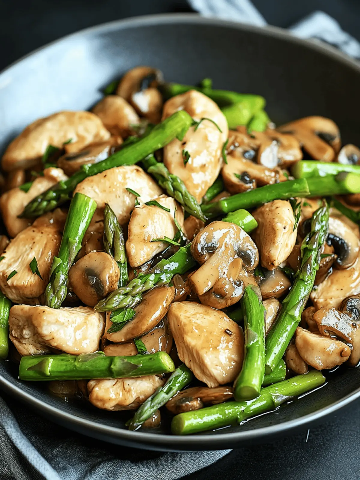 Chicken, Asparagus, and Mushroom Skillet Recipe