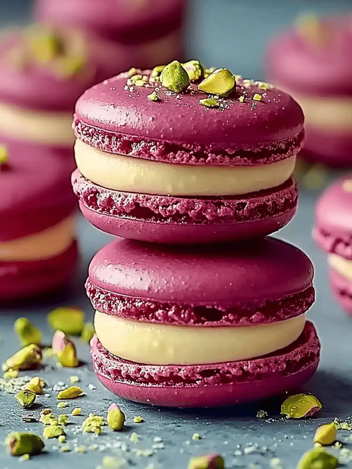 Luxurious Raspberry Pistachio Macarons for Elegant Treats 4 Luxurious Raspberry Pistachio Macarons