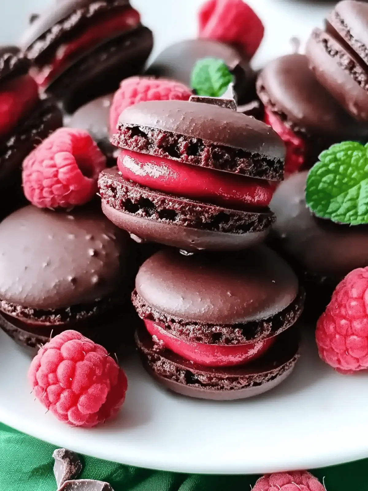 Delicious Dark Chocolate Raspberry Macarons That Wow Guests 5 Dark Chocolate Raspberry Macarons