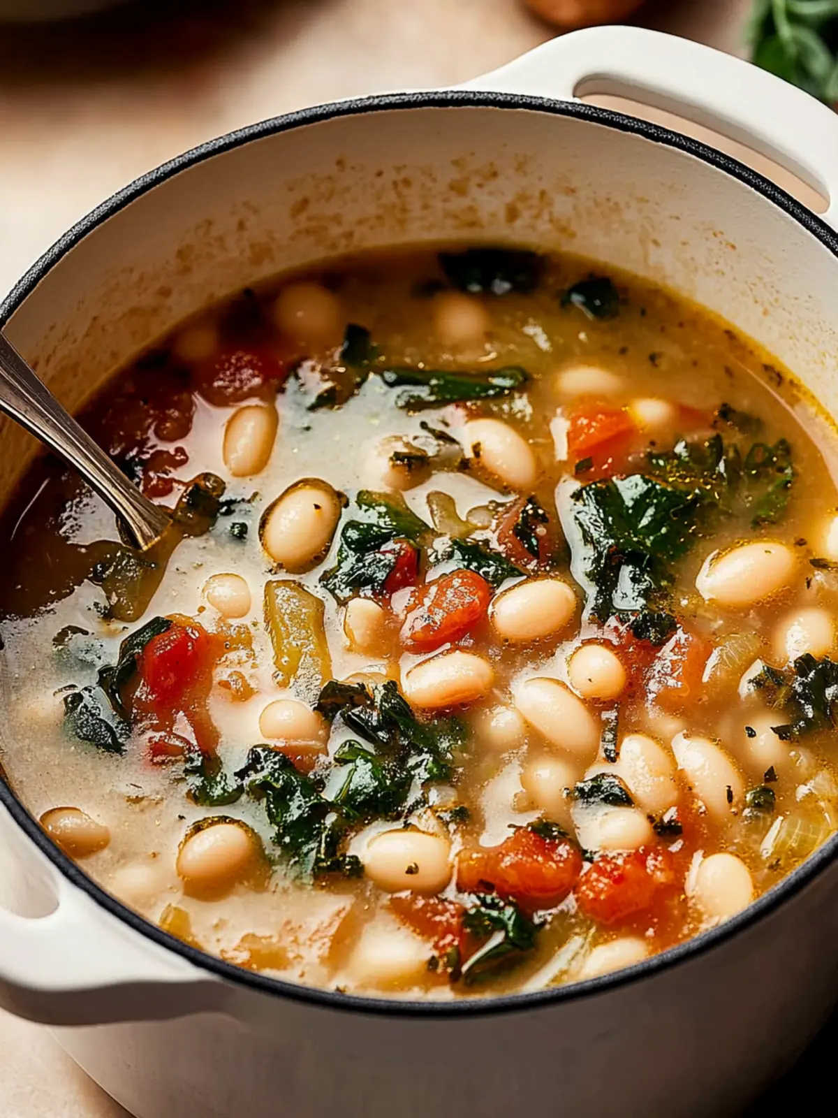 Hearty Tuscan White Bean Soup
