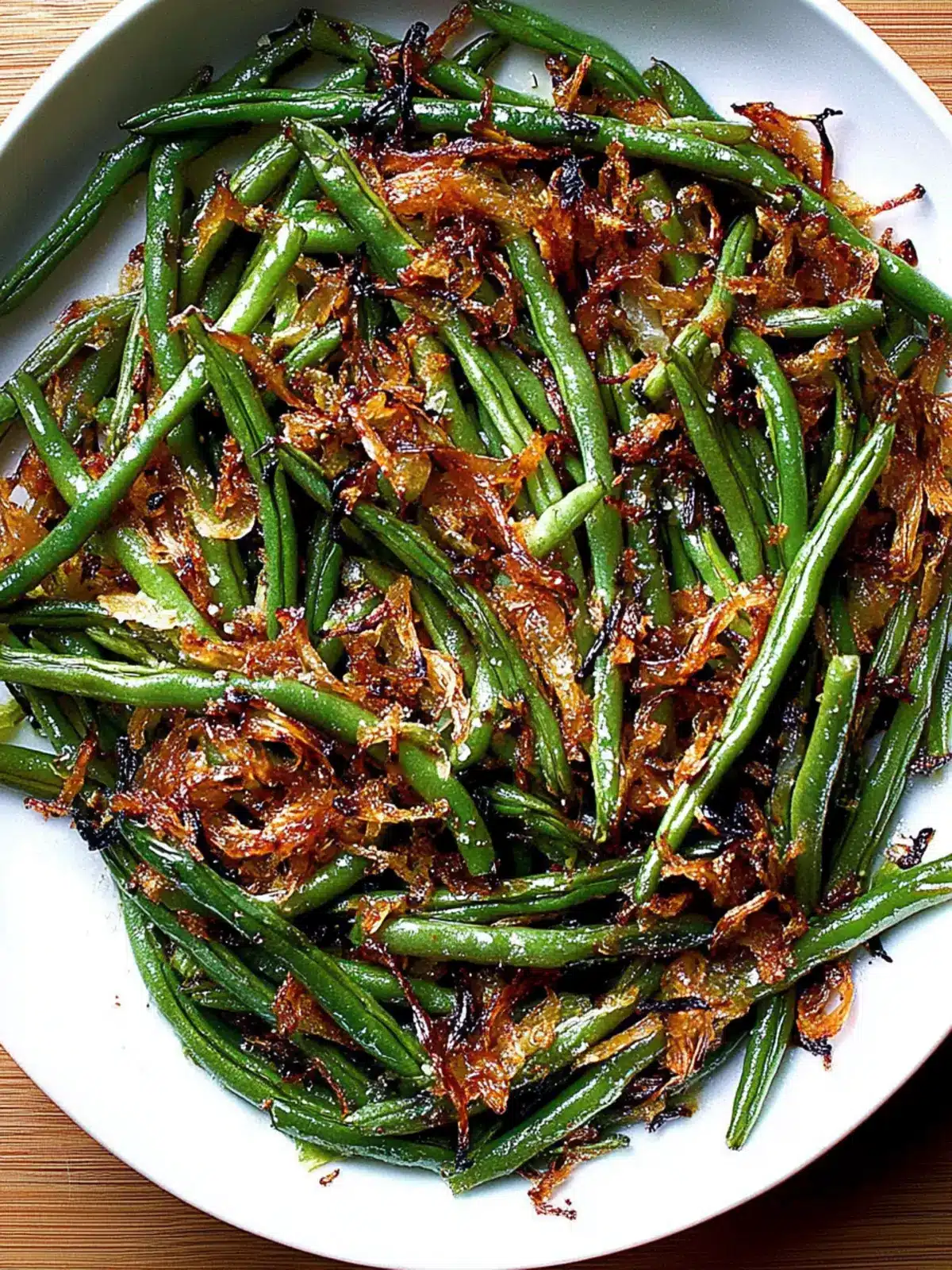 Roasted Green Beans with Caramelized Shallots