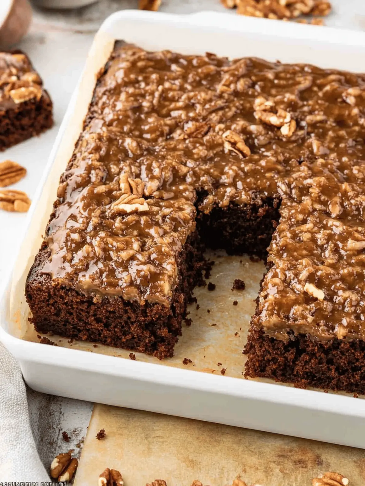 Decadent German Chocolate Sheet Cake for Your Next Celebration 4 German Chocolate Sheet Cake