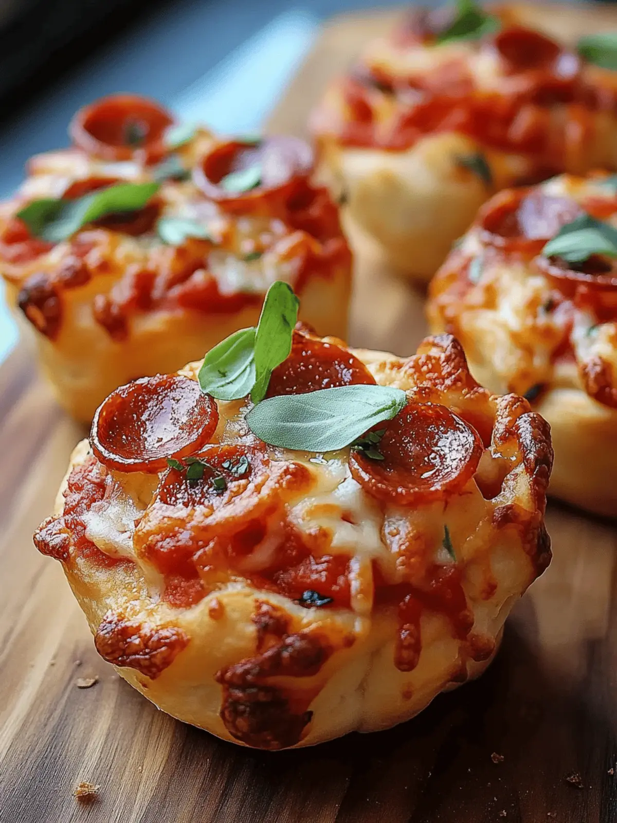 Mini Deep Dish Crescent Roll Pizzas
