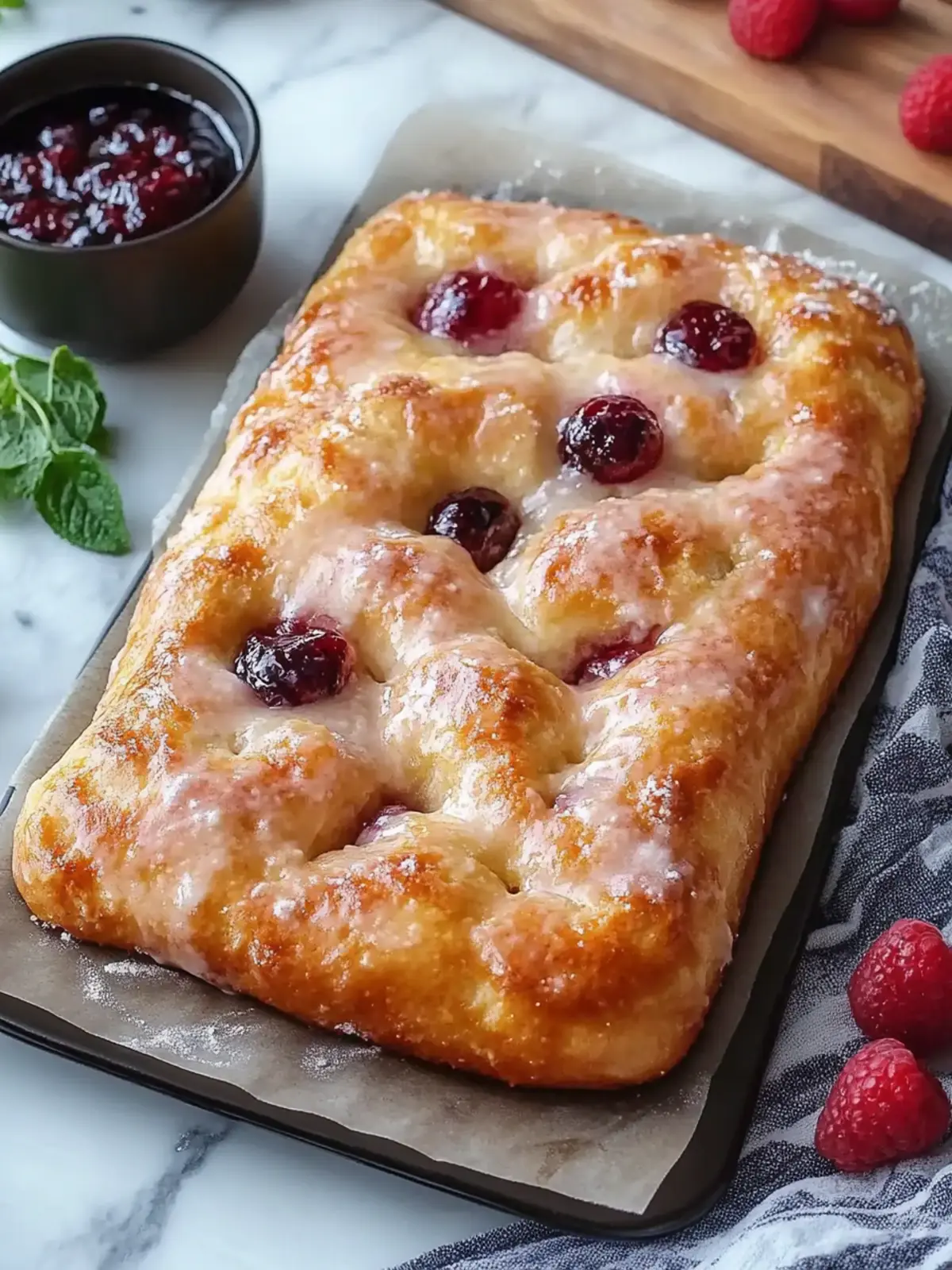 Jam Donut Focaccia: Your New Favorite Sweet Breakfast Delight 2 Jam Donut Focaccia