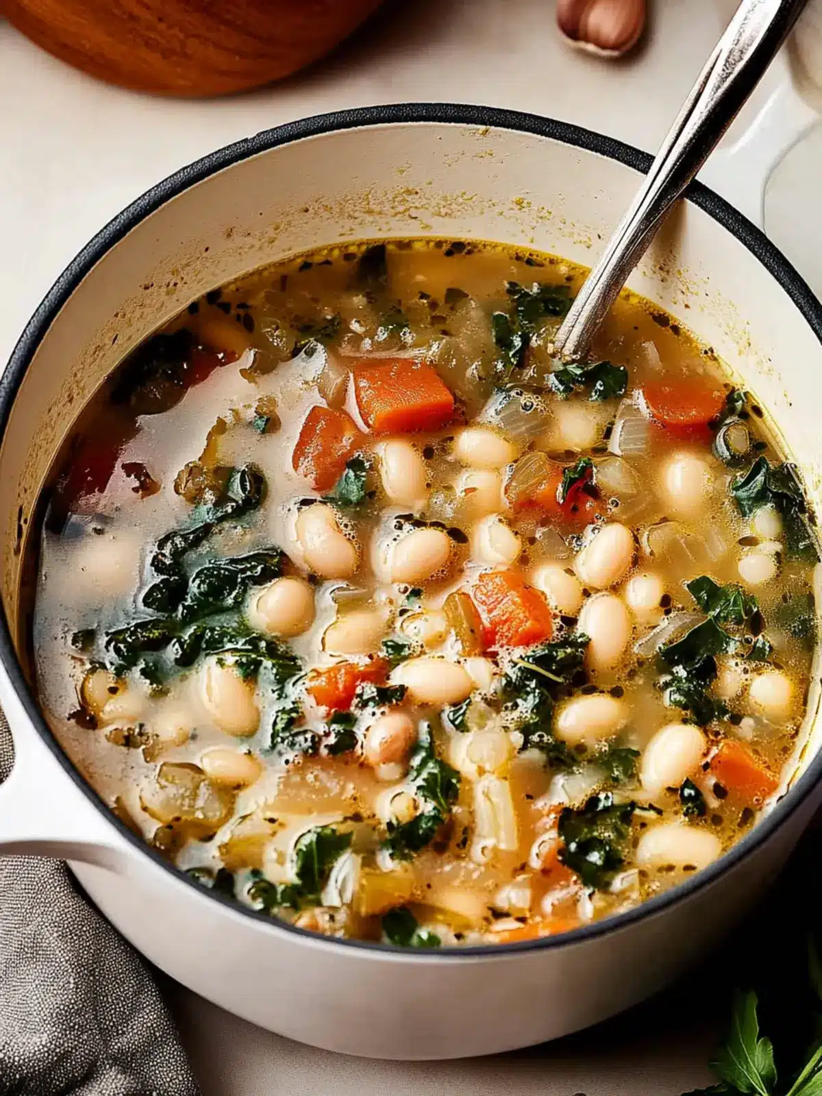 Hearty Tuscan White Bean Soup