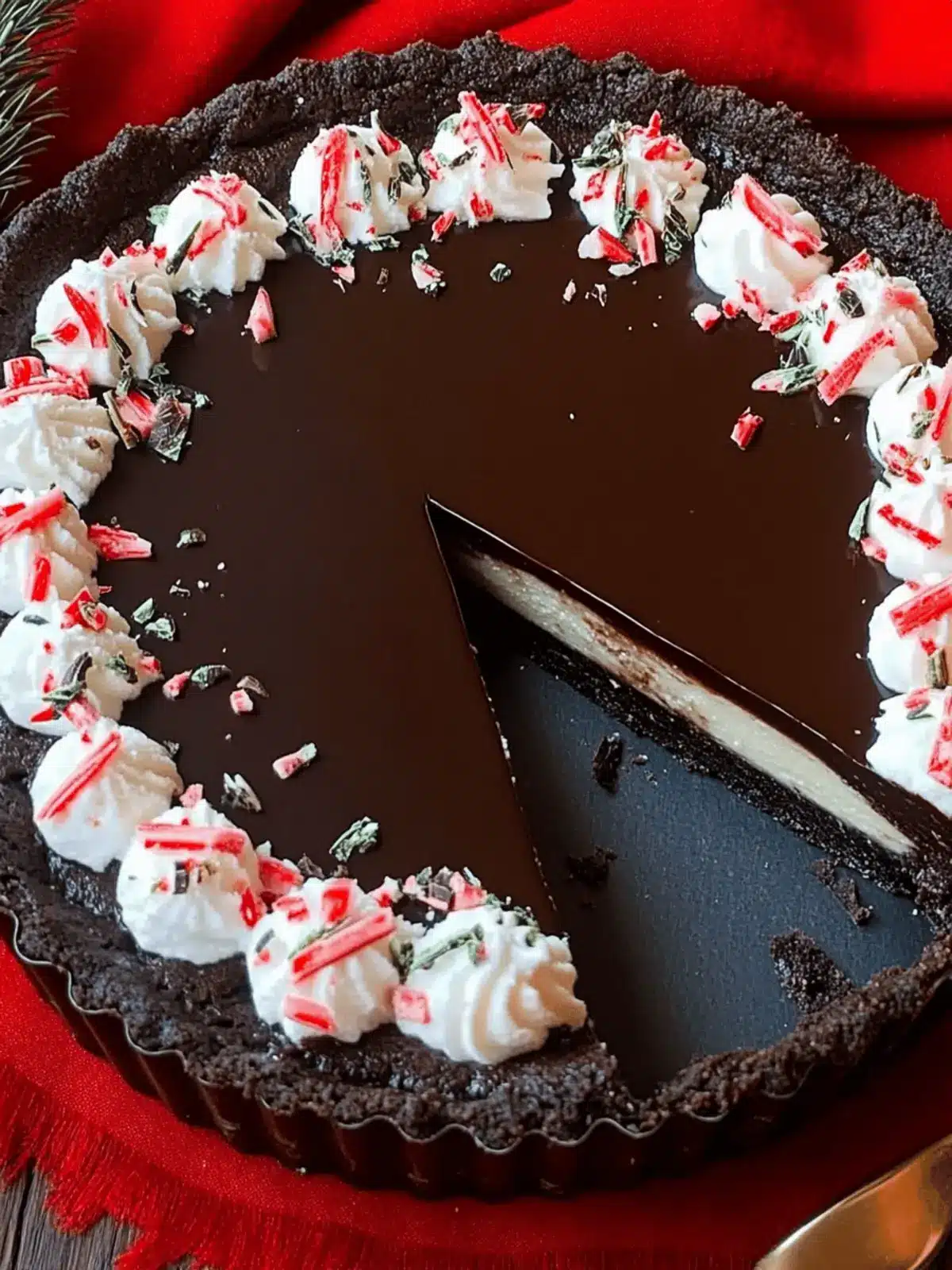 Dark Chocolate Peppermint Mousse Tart