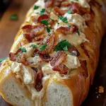 Delicious Chicken Bacon Ranch Stuffed Bread