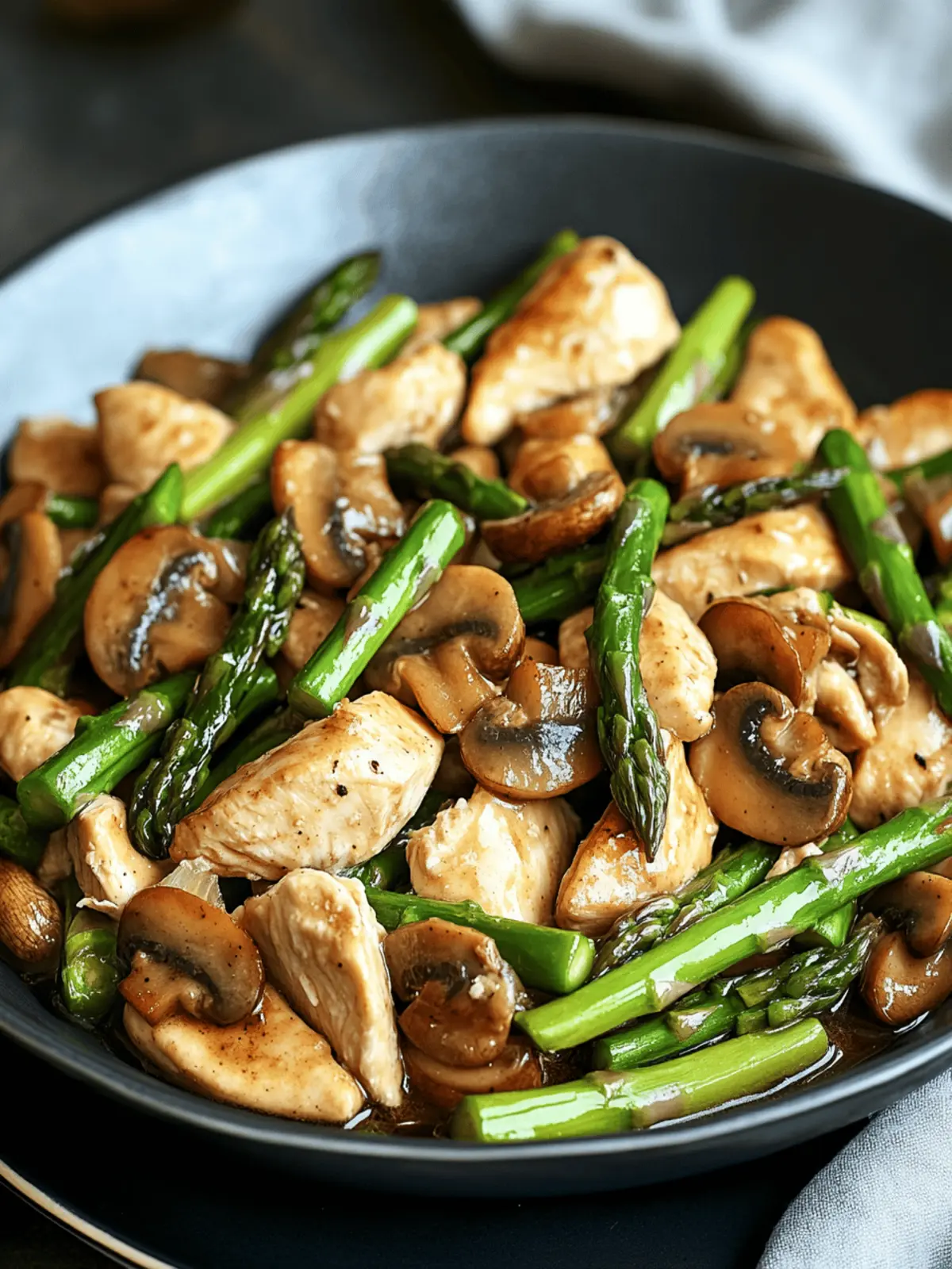 Chicken, Asparagus, and Mushroom Skillet Recipe