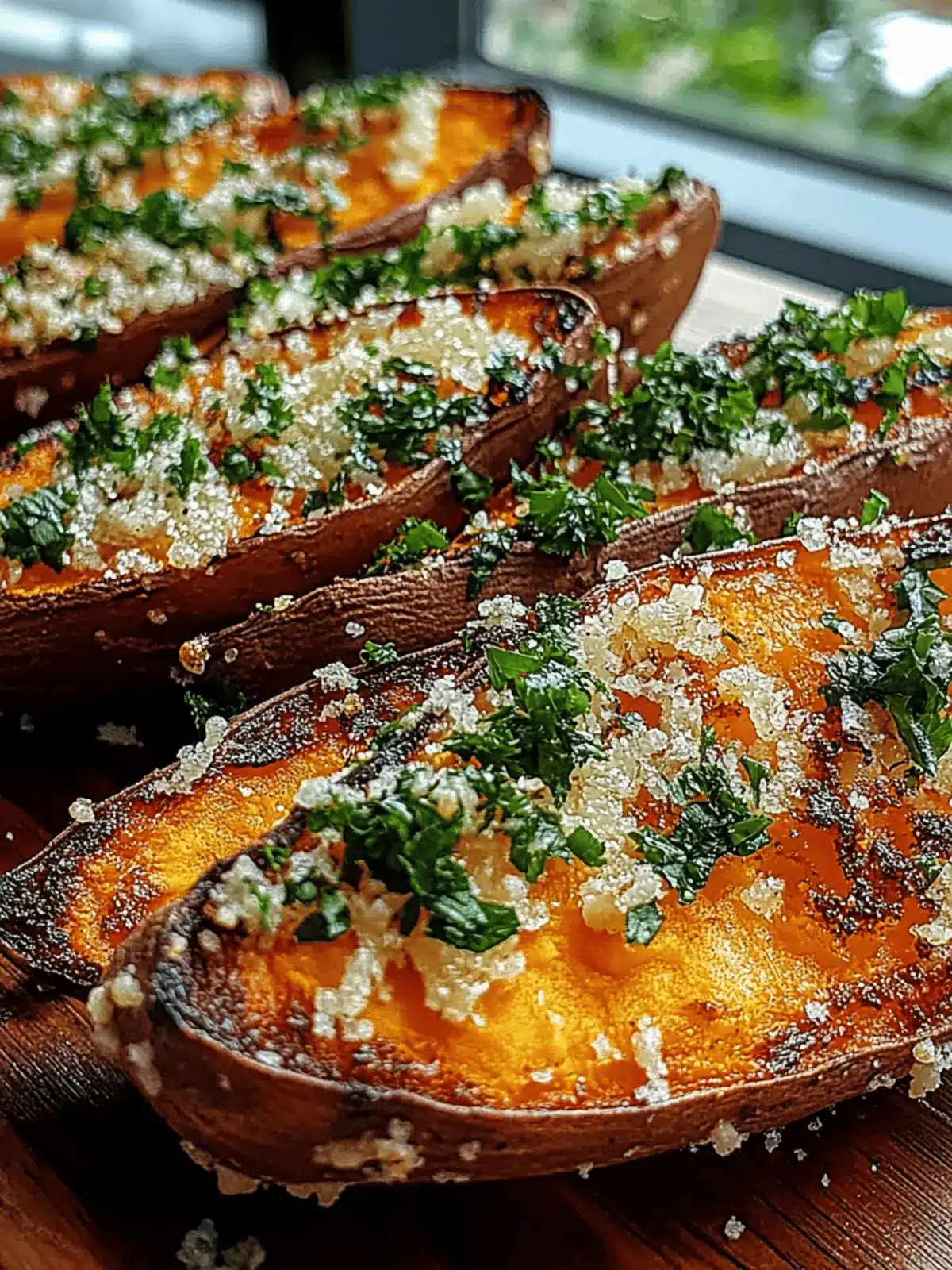 Crispy Garlic Parmesan Sweet Potato Wedges for Game Day Bliss 3 Garlic Parmesan Sweet Potato Wedges