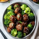 Delicious Sticky Mongolian Meatballs and Broccoli in 35 Minutes 2 Sticky Mongolian Meatballs and Broccoli