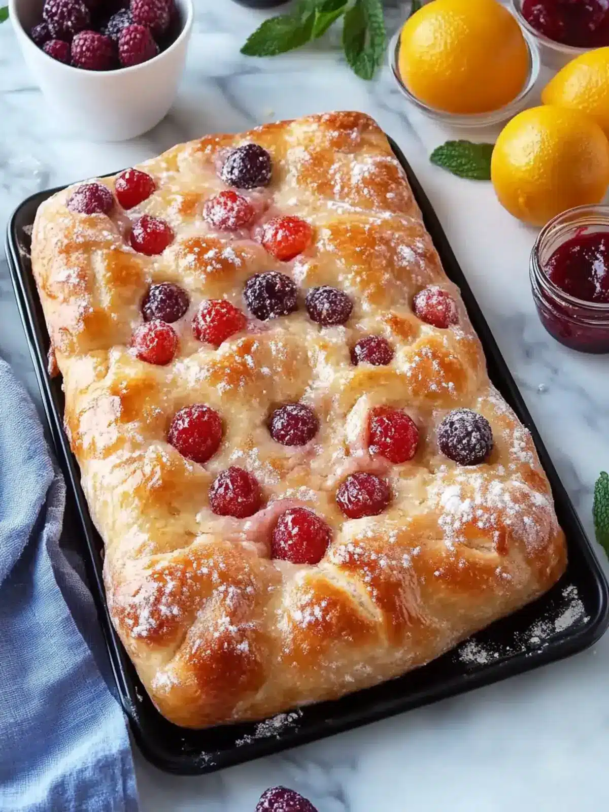 Jam Donut Focaccia: Your New Favorite Sweet Breakfast Delight 5 Jam Donut Focaccia