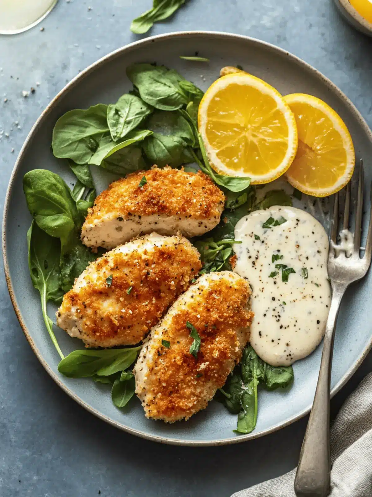 Chicken Pillows with Creamy Parmesan Sauce