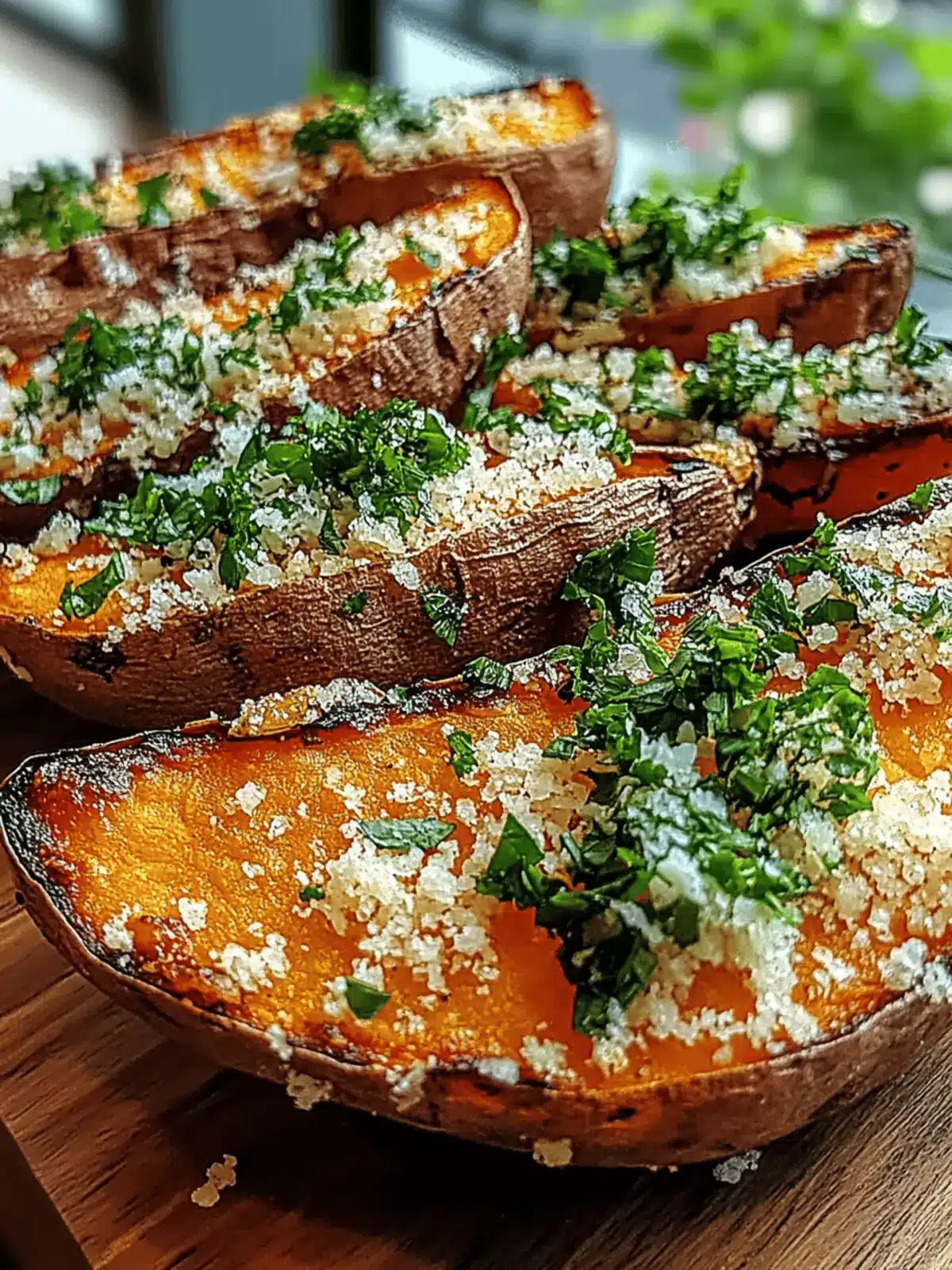Crispy Garlic Parmesan Sweet Potato Wedges for Game Day Bliss 4 Garlic Parmesan Sweet Potato Wedges