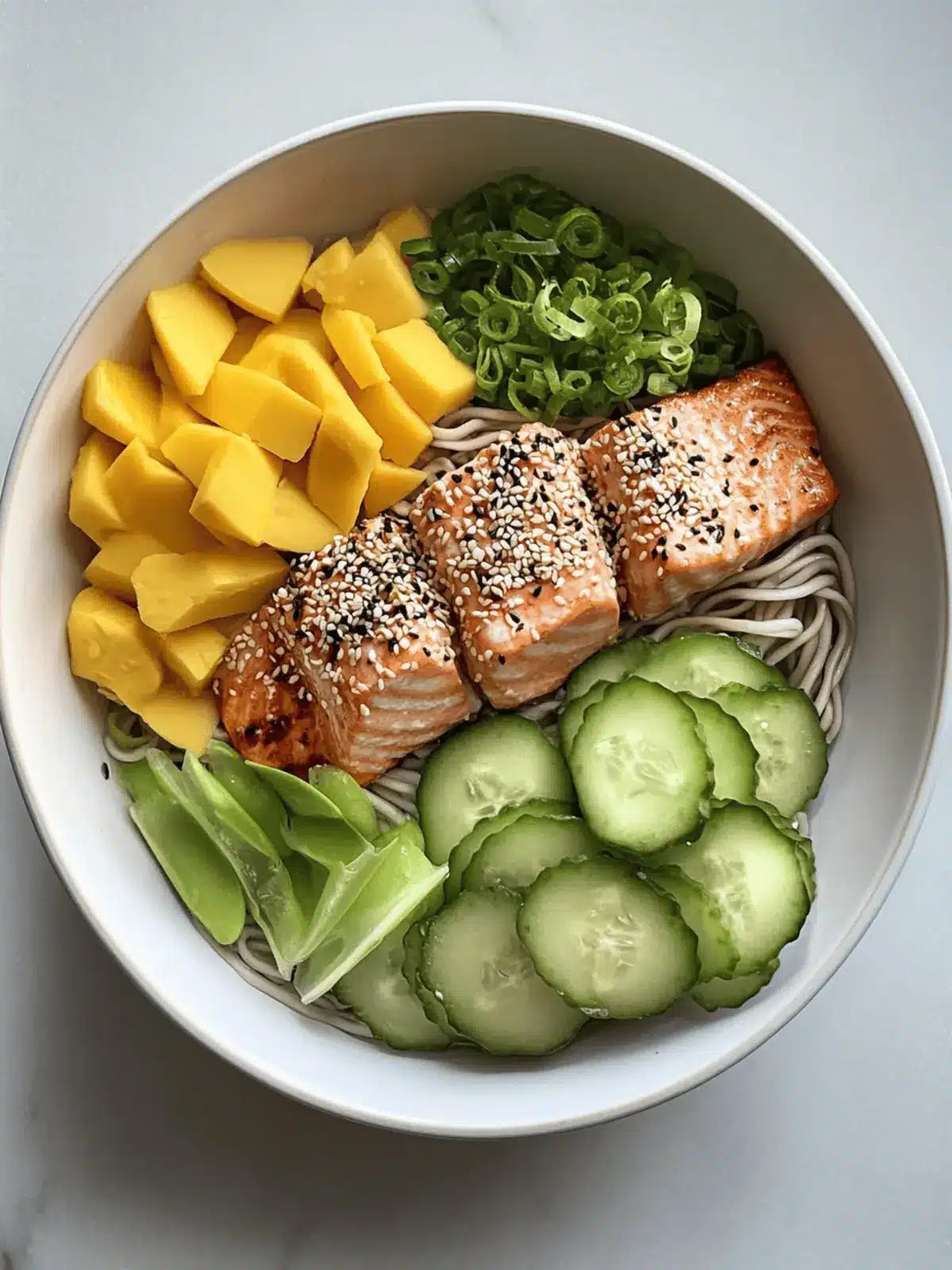 Miso Sesame Scottish Salmon Noodle Bowl