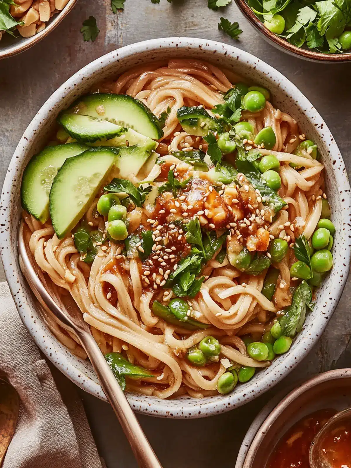 Udon Noodle Bowls with Special Sauce
