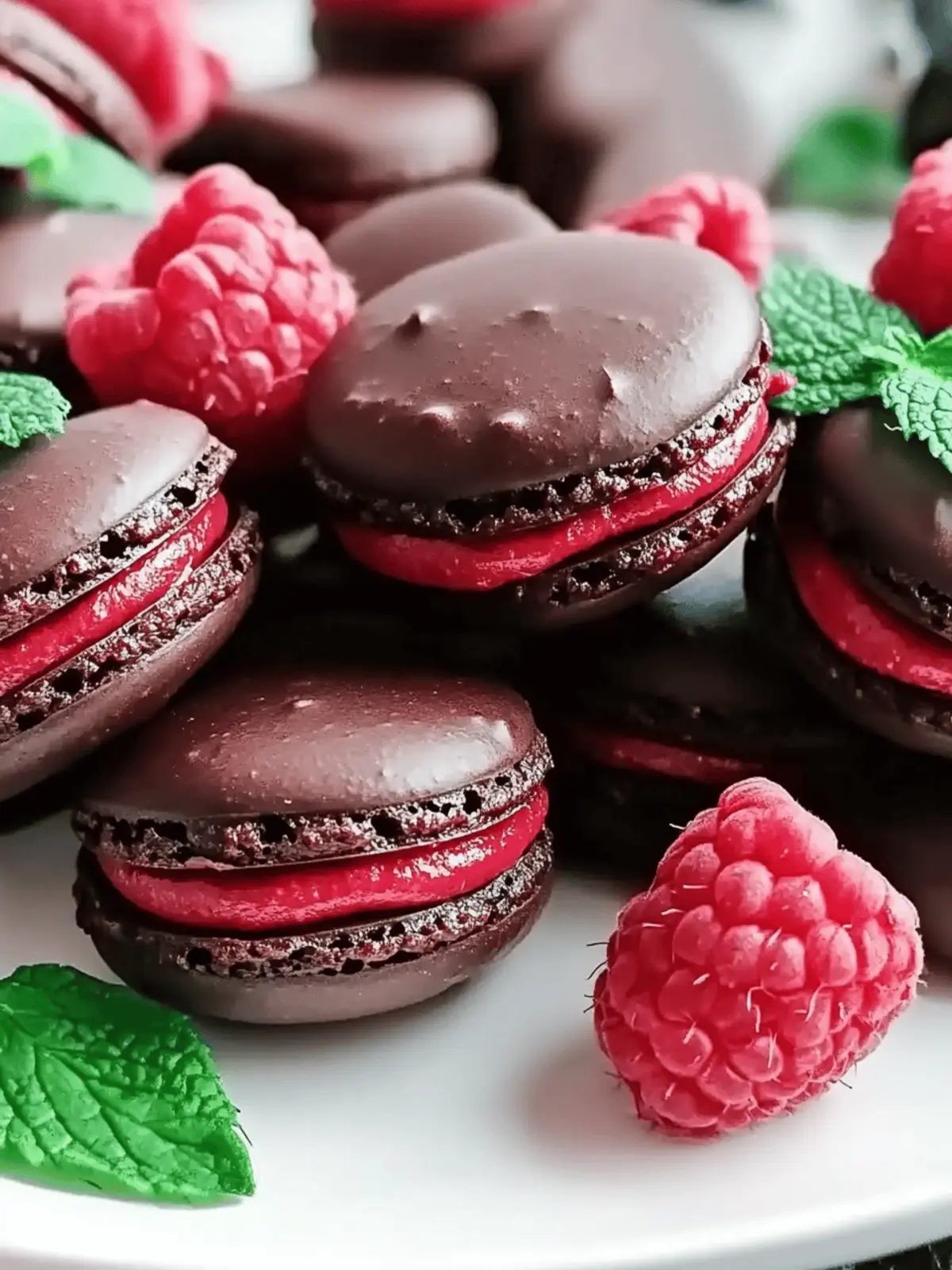Delicious Dark Chocolate Raspberry Macarons That Wow Guests 3 Dark Chocolate Raspberry Macarons