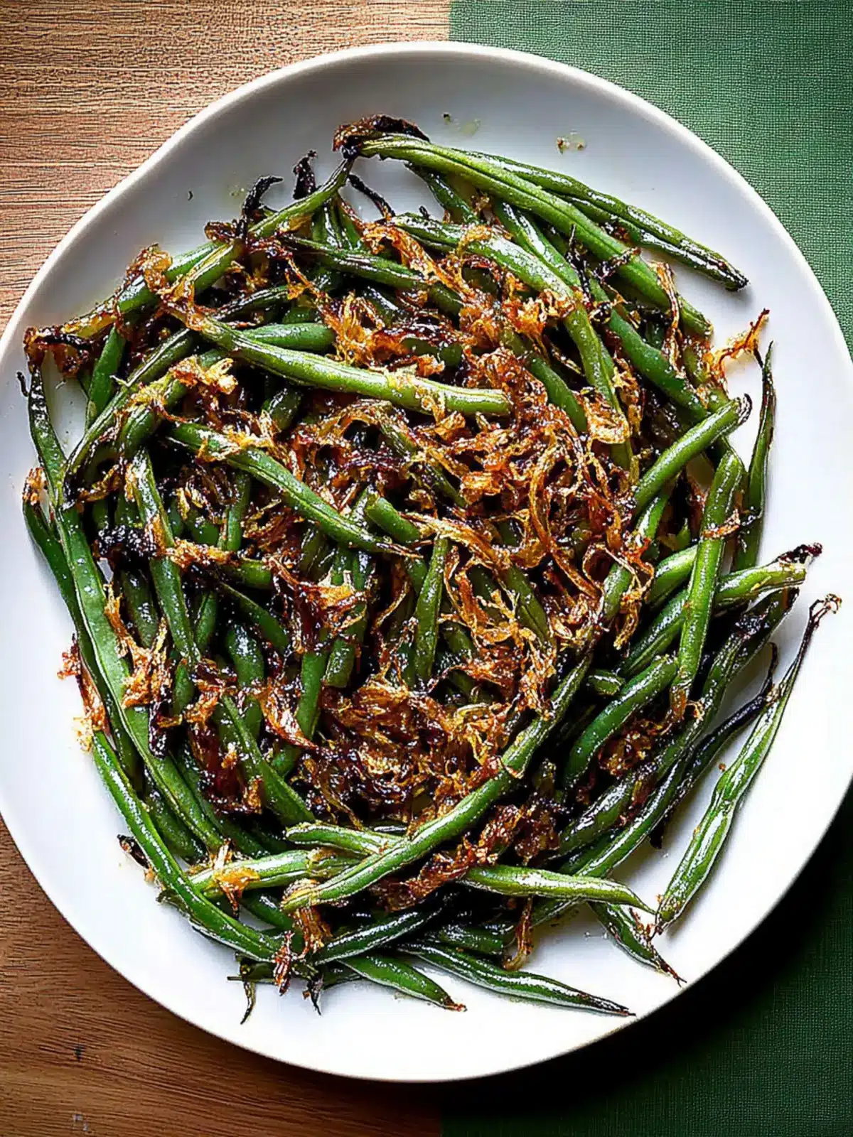 Roasted Green Beans with Caramelized Shallots