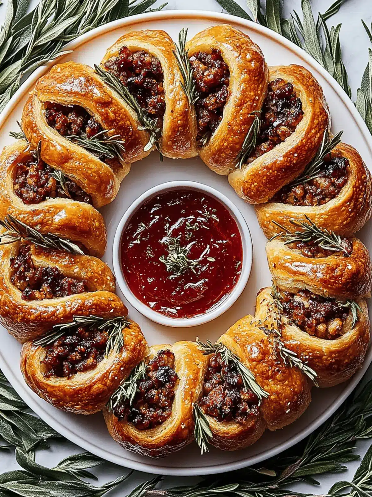 Festive Sausage Roll Wreath That Steals the Show! 2 Sausage Roll Wreath
