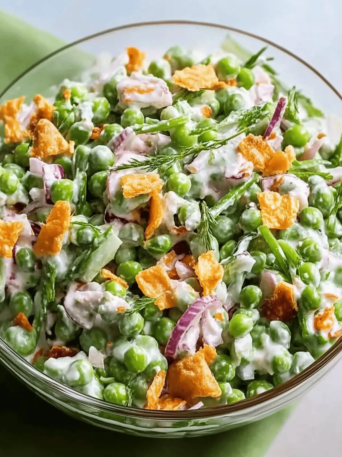 Irresistibly Creamy Pea Salad That's Perfect for Any Gathering 3 Creamy Pea Salad