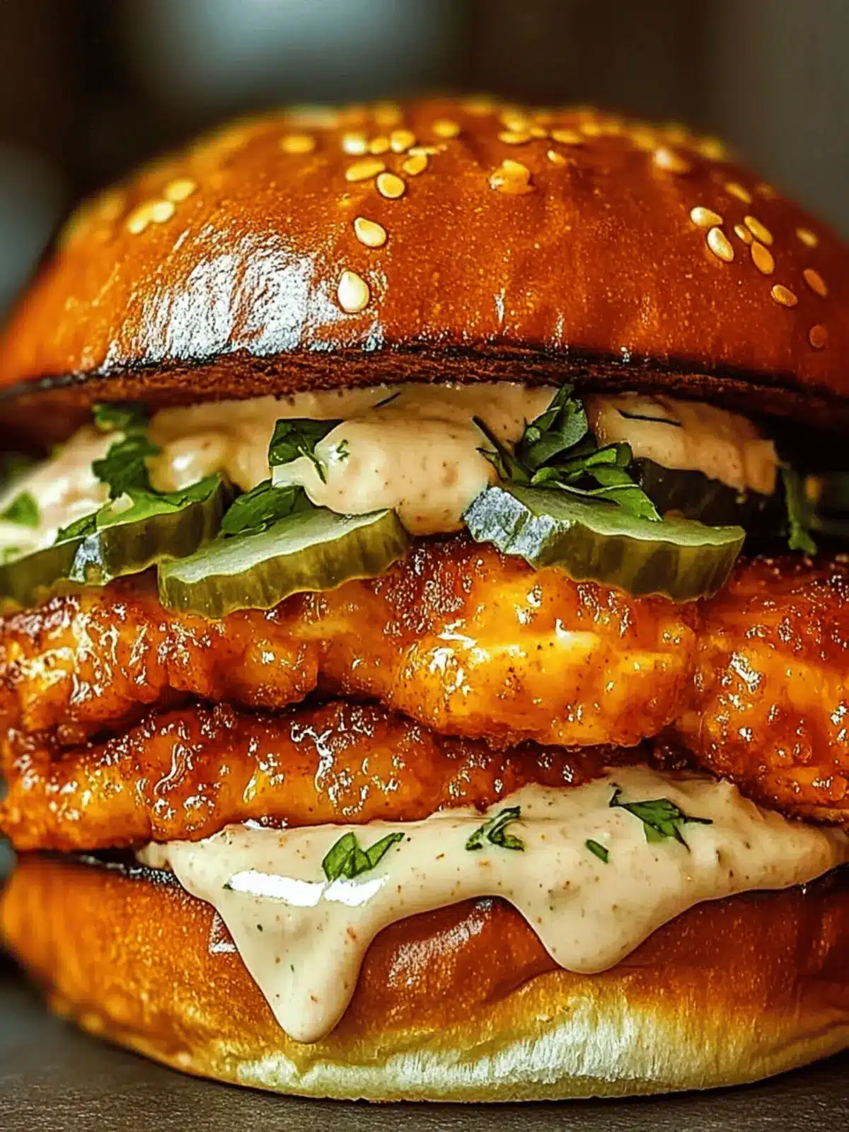 Spicy Chicken Sandwich with Creamy Homemade Sauce